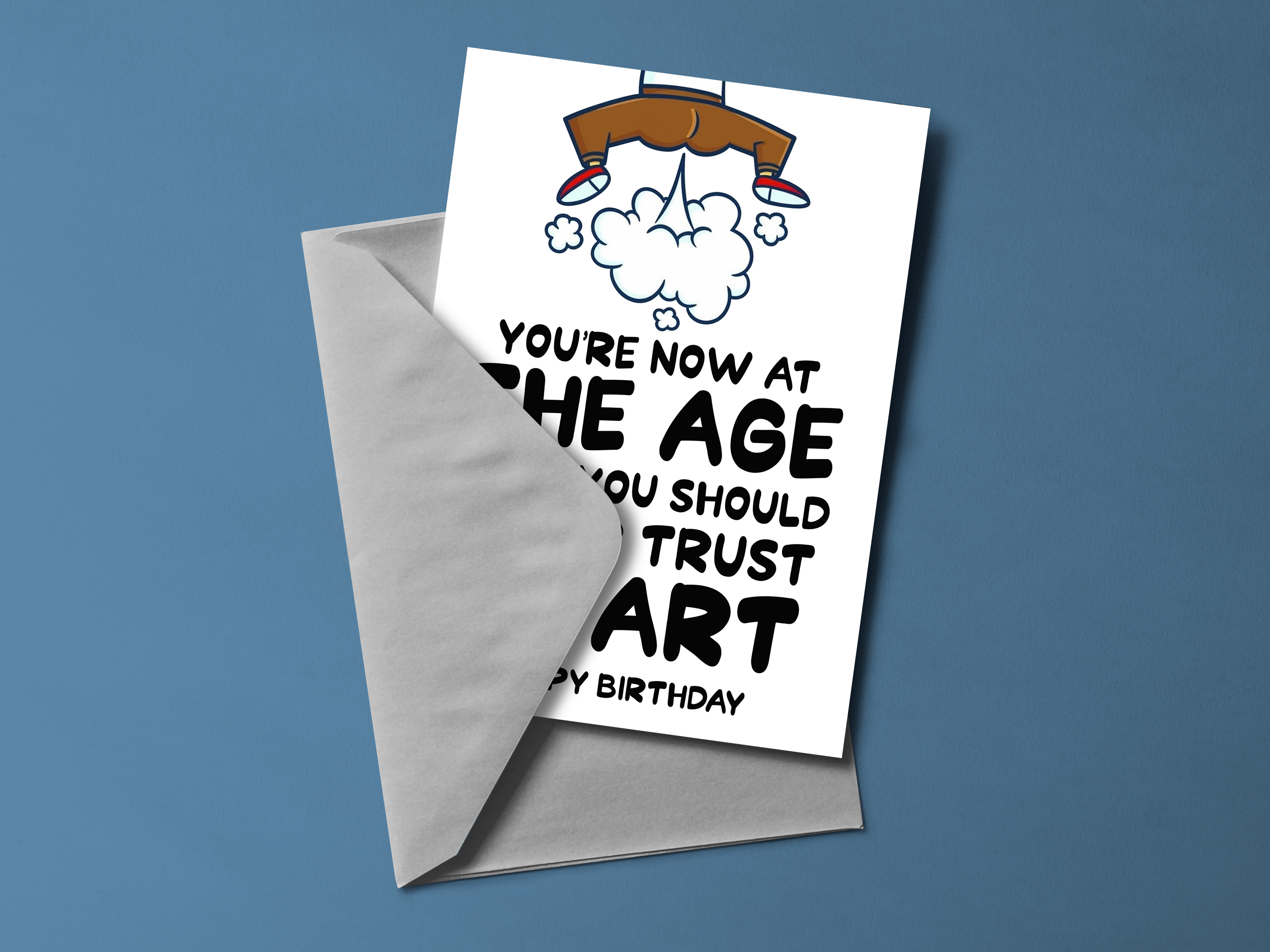Never Trust A Fart Funny Rude Personalised Birthday Card