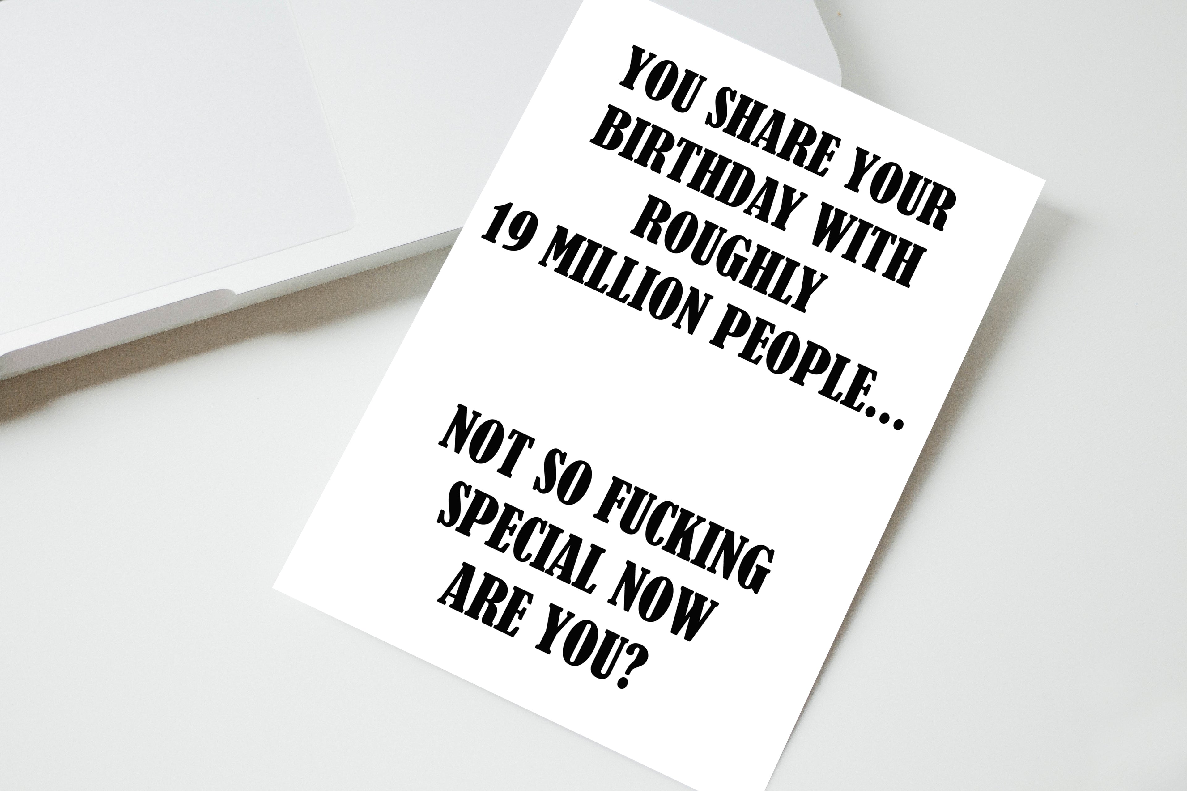 You Share Your Birthday Card