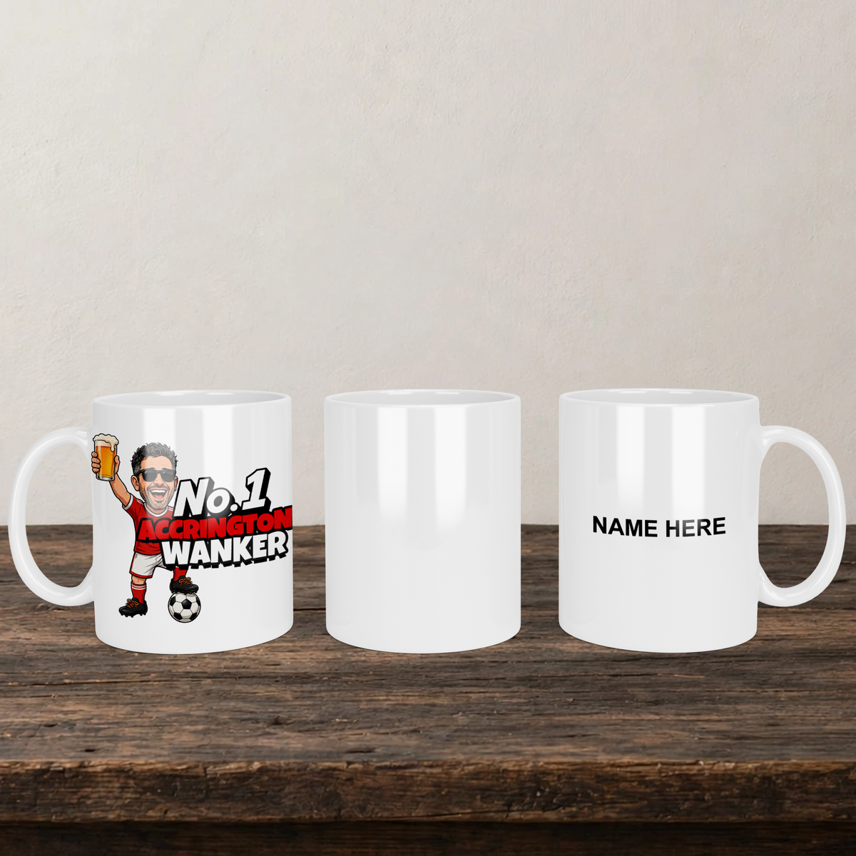 Accrington No.1 Wanker Football Mug