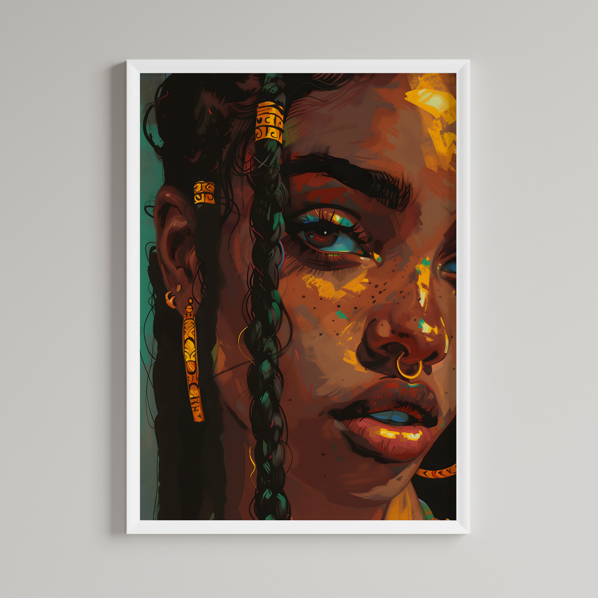 African Woman Wall Art Print