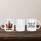 I'm Allergic To Mornings Mug back view - white ceramic printed mug by Perrys Prints