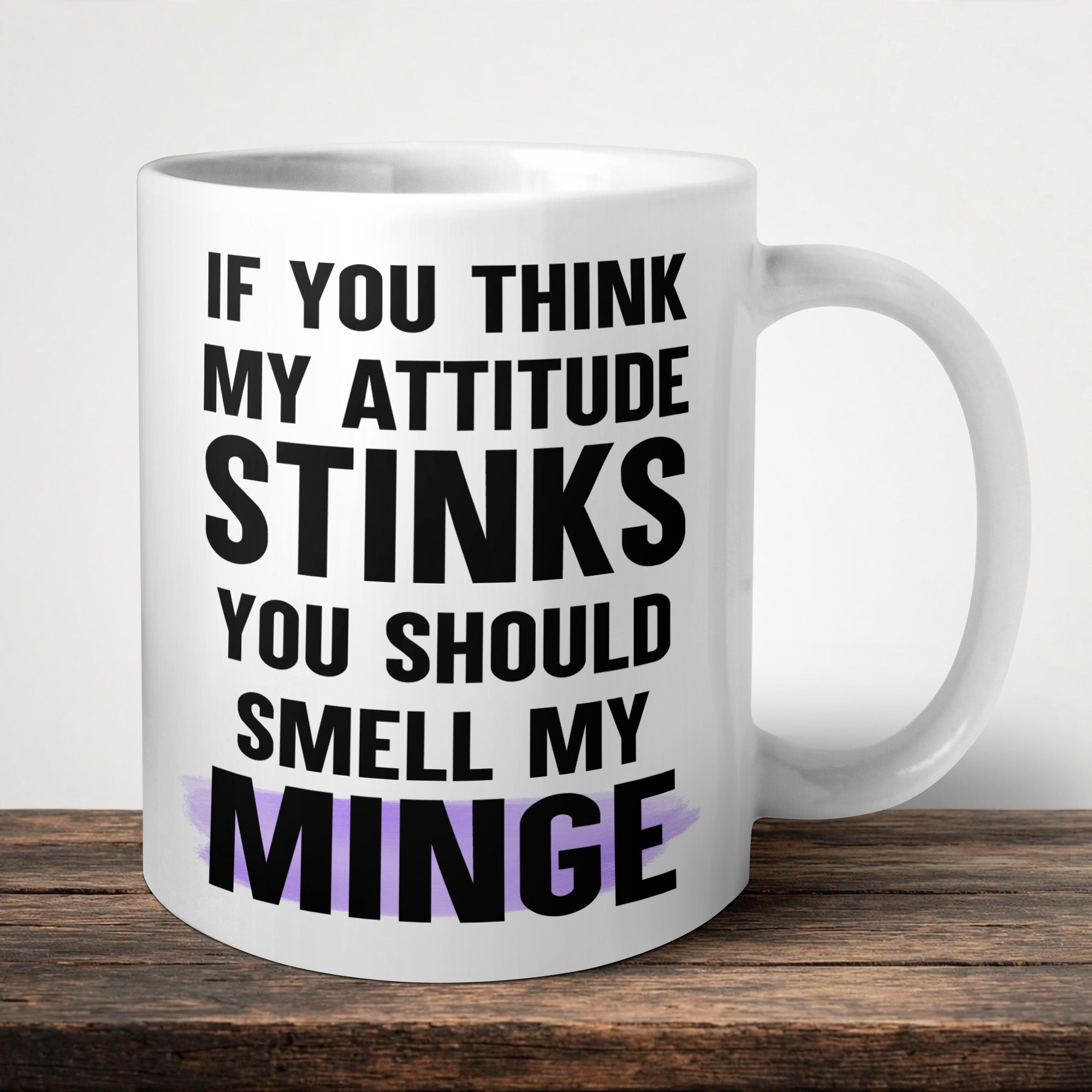 If You Think My Attitude Stinks You Should Smell My Minge Mug