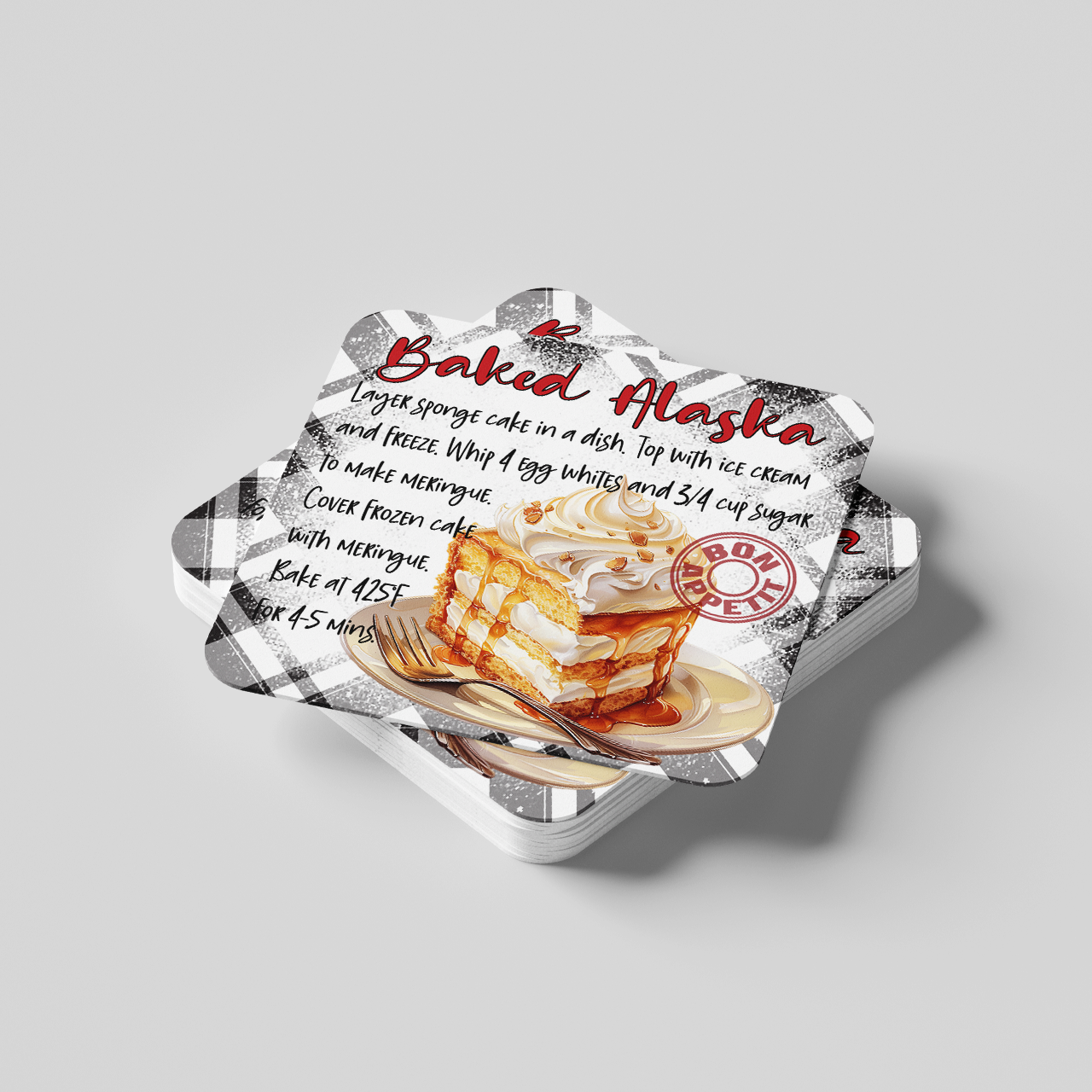 Baked Alaska Recipe Coaster