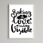 Baking Is Love Made Visible Wall Art Print