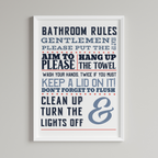 Bathroom Rules Wall Art Print