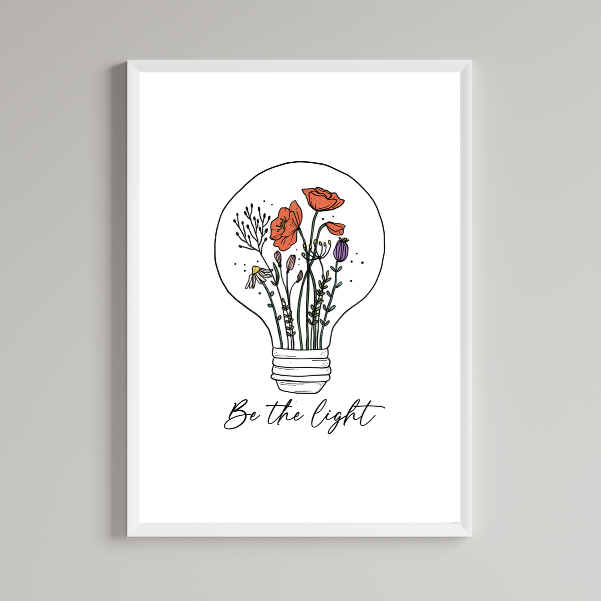 Be The Light Wall Art Print