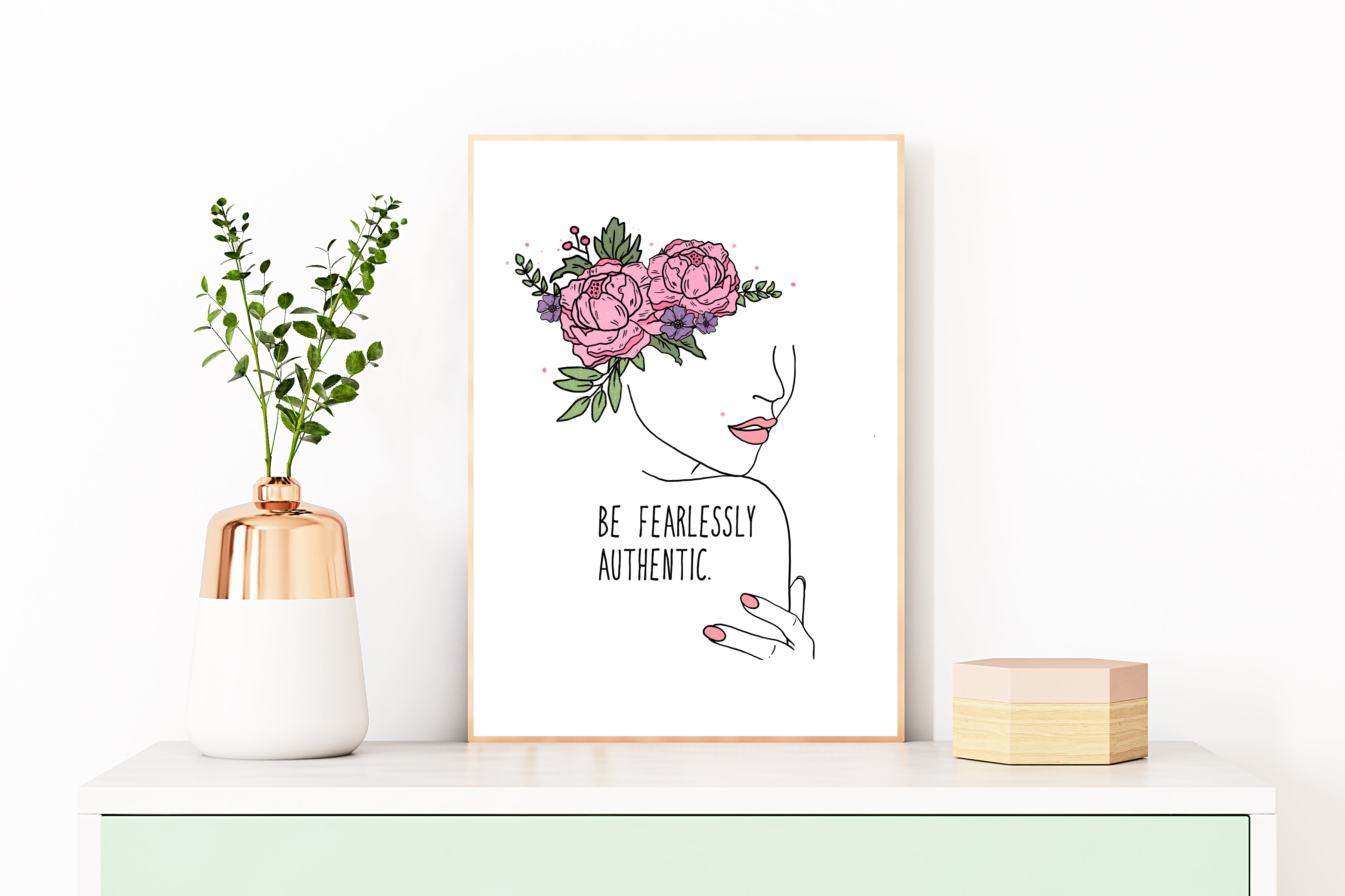 Be Fearlessly Authentic Wall Art Print