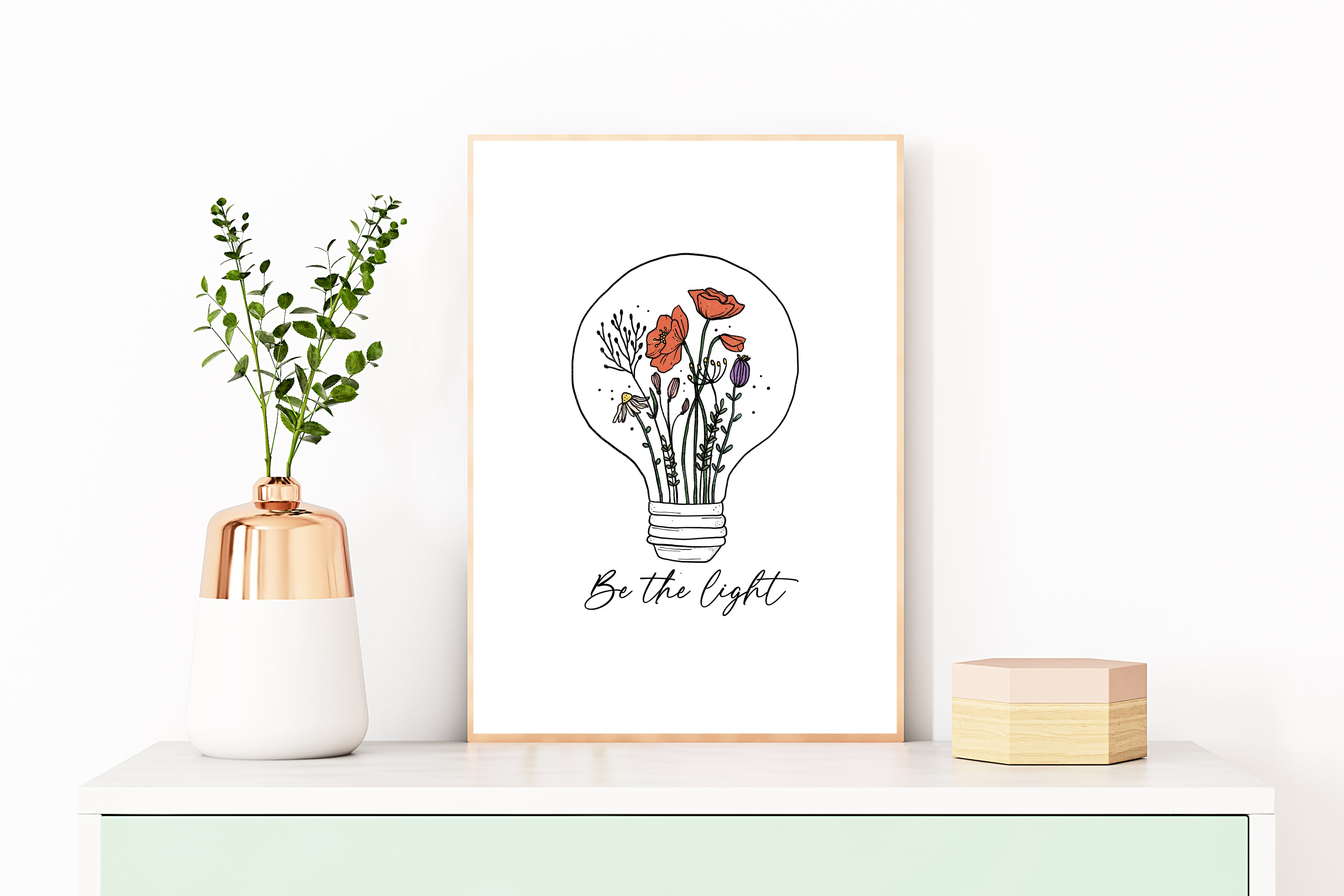 Be The Light Wall Art Print