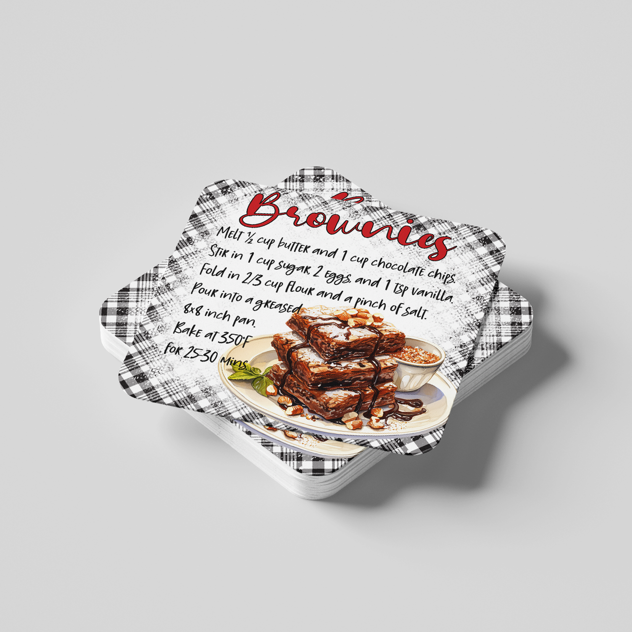 Brownies Recipe Coaster