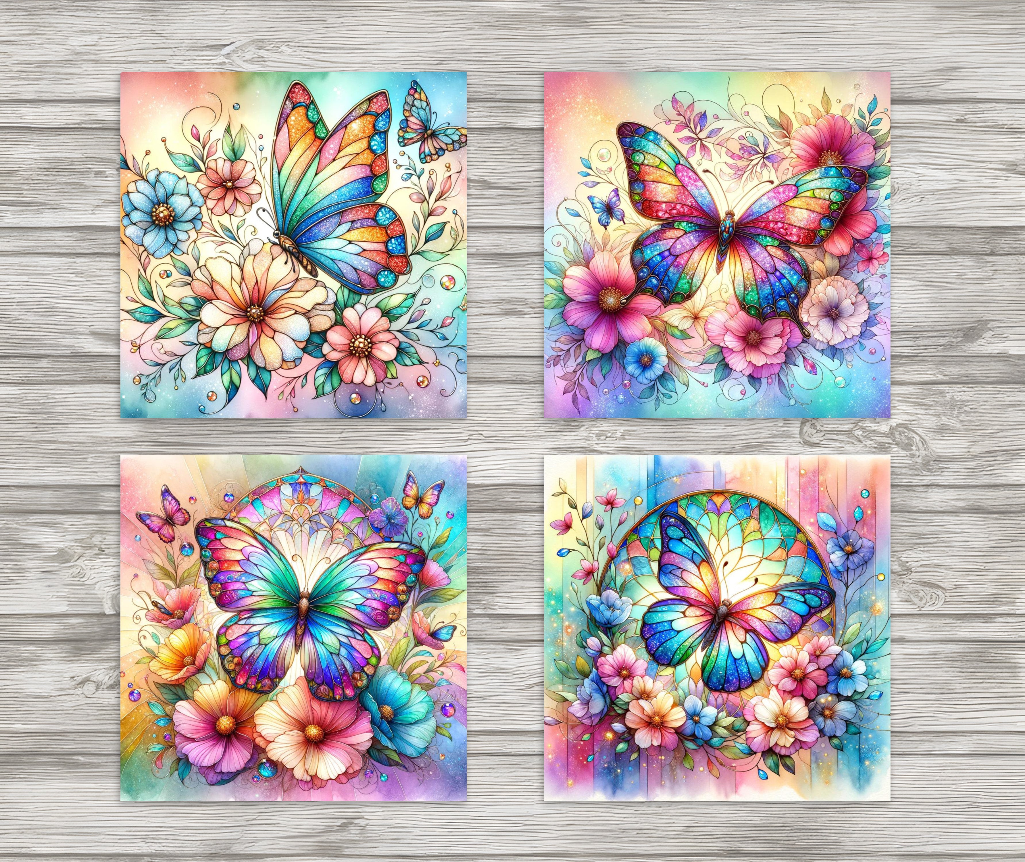 Butterfly 4 Coaster Set