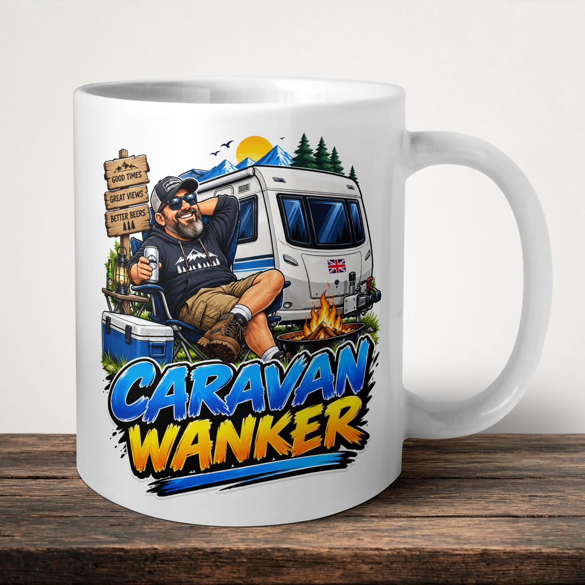 Caravan Wanker Personalised Mug