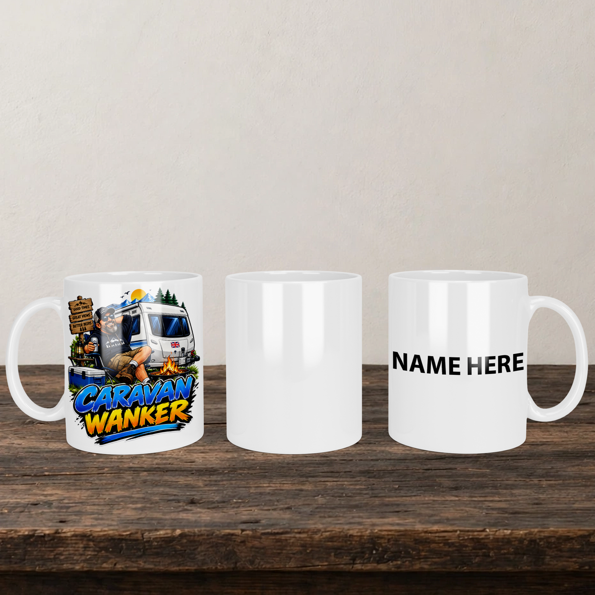 Caravan Wanker Personalised Mug