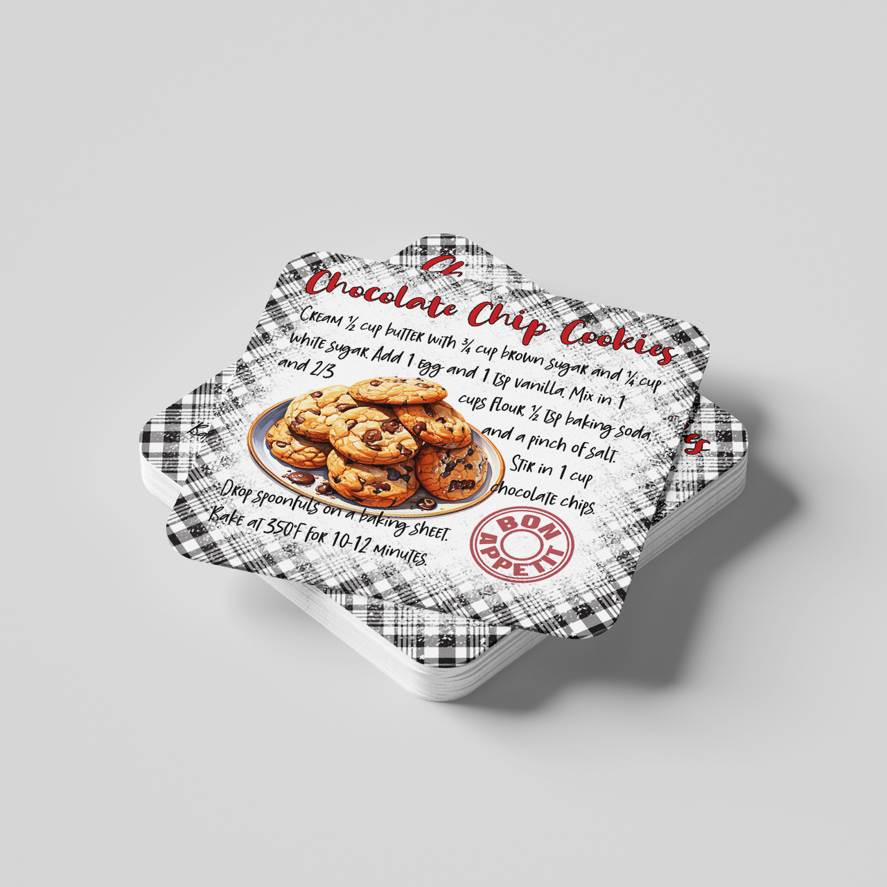 Chocolate Chip Cookies Recipe Coaster