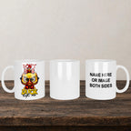 Don't Duck With Me Mug back view - white ceramic printed mug by Perrys Prints