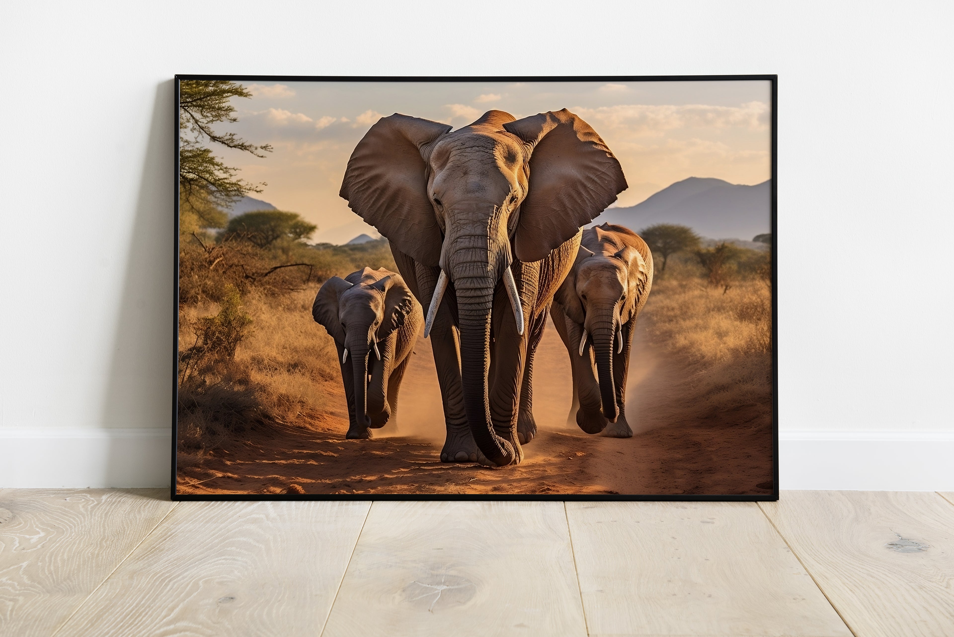 Elephants Wall Art Print