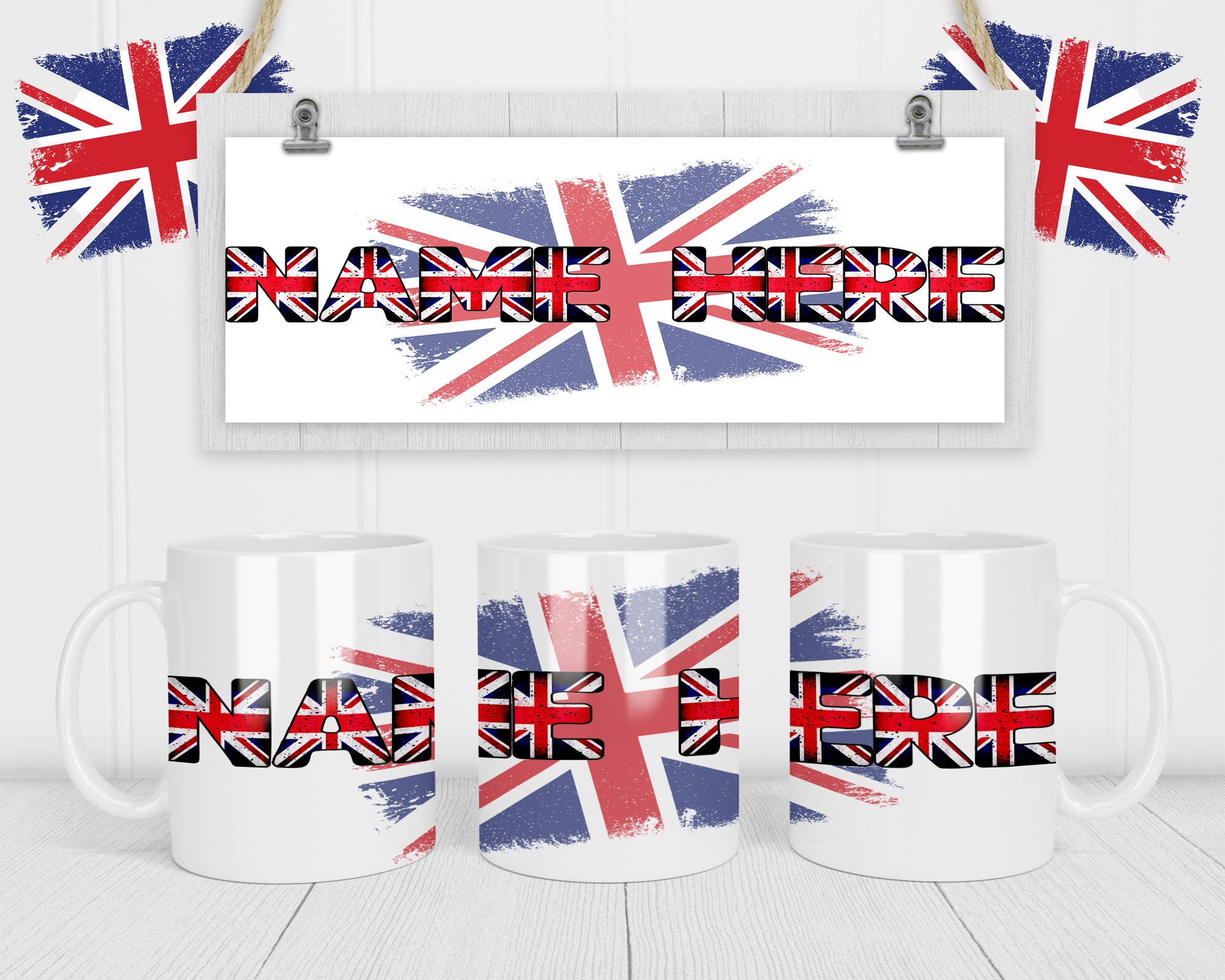 England Personalised Name Flag Mug