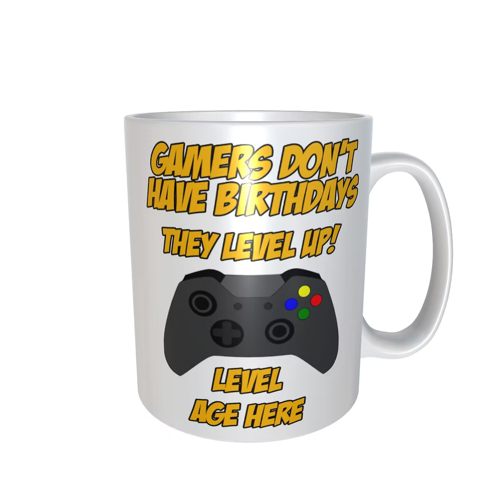 Gamers Don't Have Birthdays They Level Up Xbox Mug