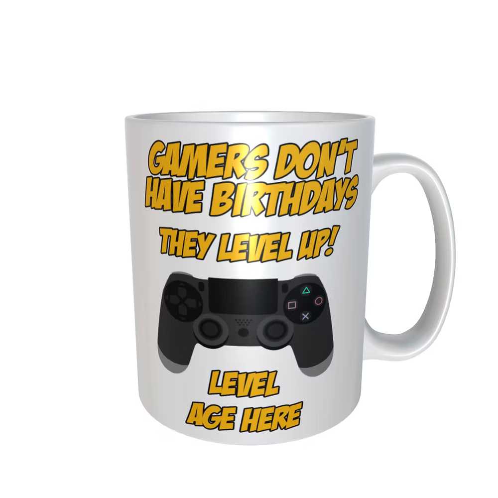 Gamers Don't Have Birthdays They Level Up Playstation Mug