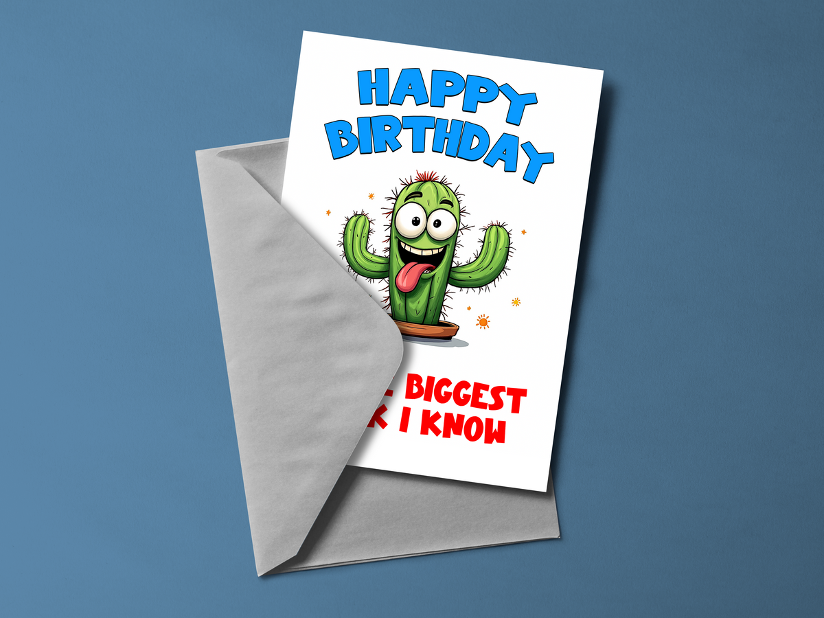 Happy Birthday Biggest Prick I Know Personalised Birthday Card