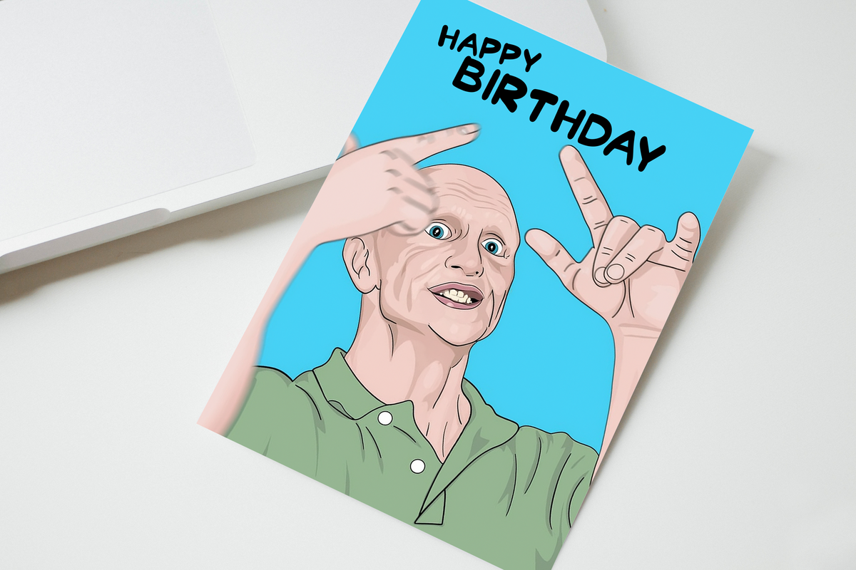 Happy Birthday Raver Personalised Birthday Card