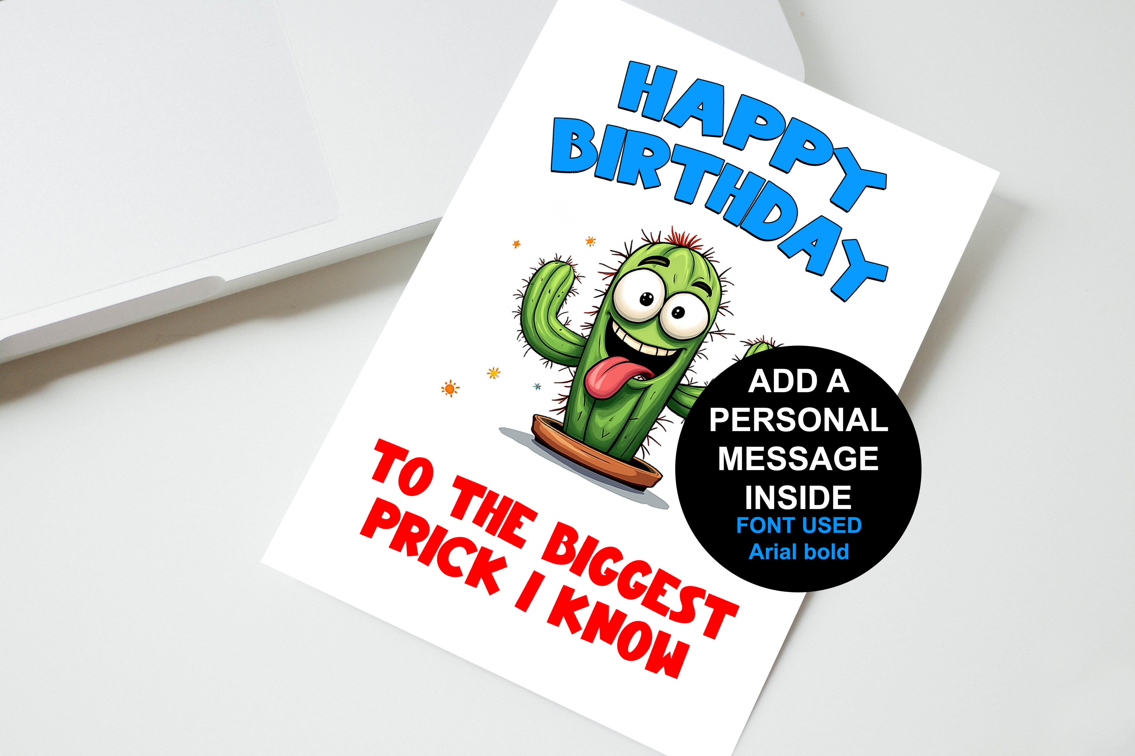 Happy Birthday Biggest Prick I Know Personalised Birthday Card