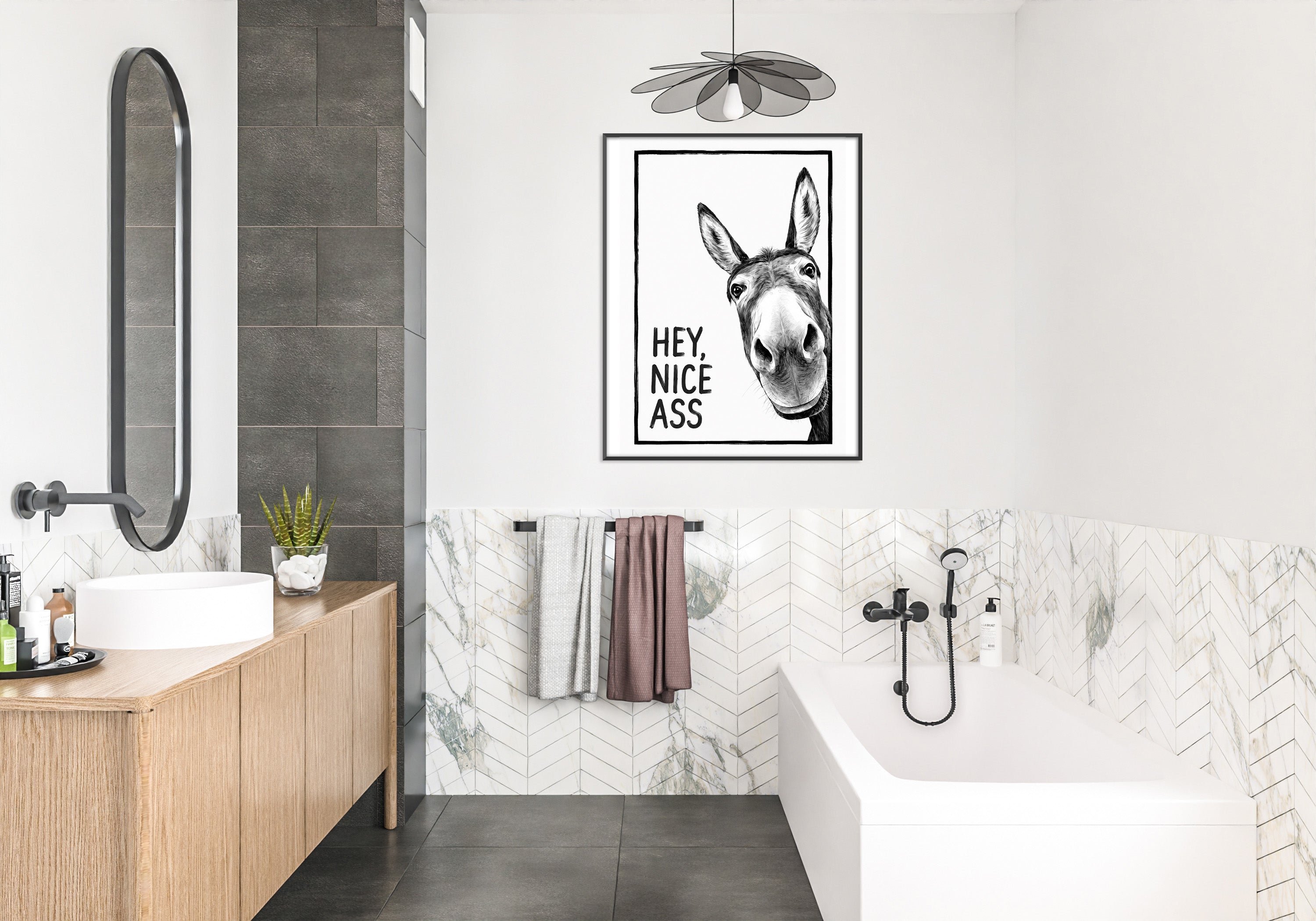 Hey Nice Ass Wall Art Print