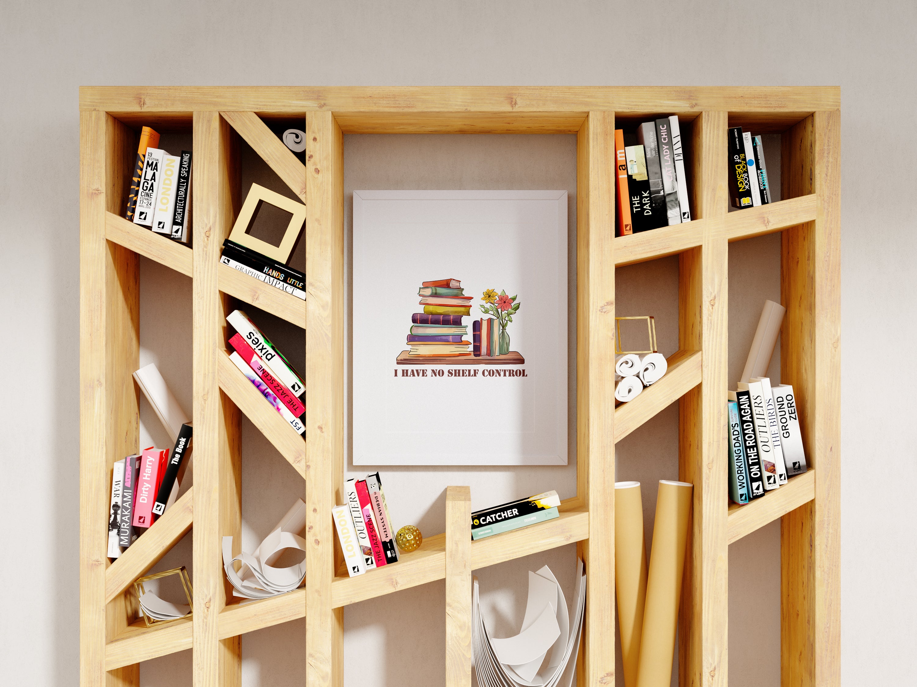 I Have No Shelf Control Wall Art Print