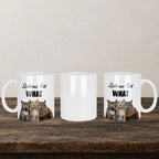Lesbians Eat What Mug back view - white ceramic printed mug by Perrys Prints