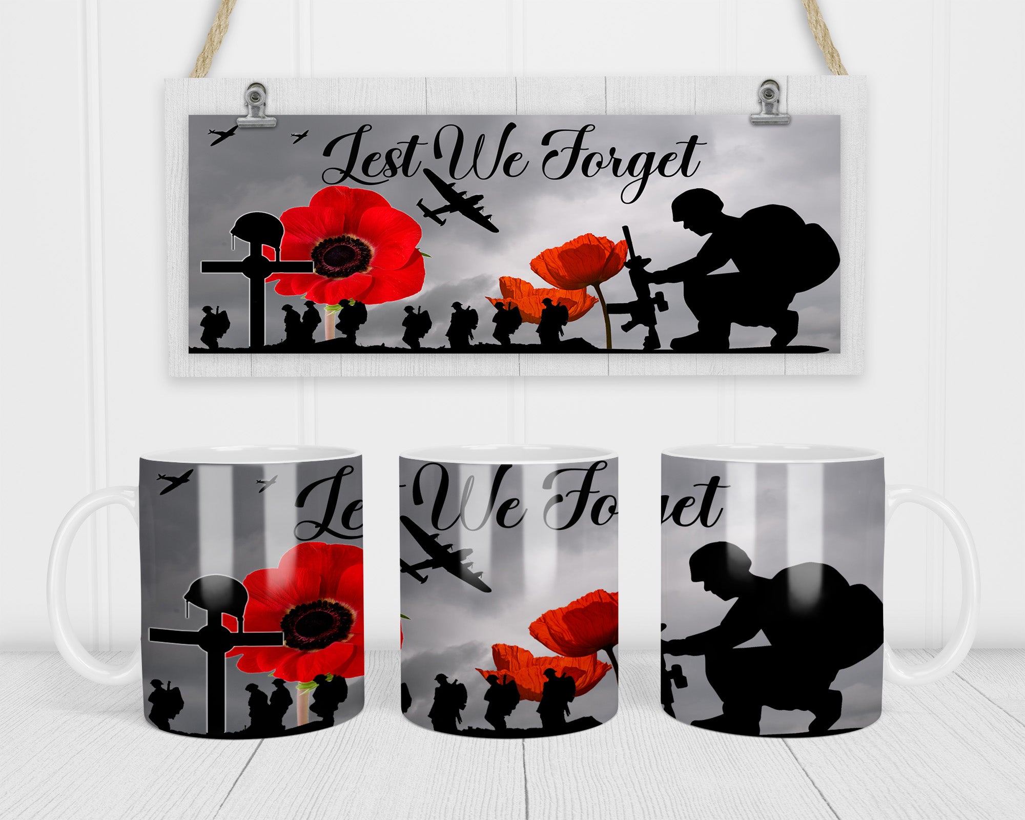 Lest We Forget 10/11oz Mug Template Download