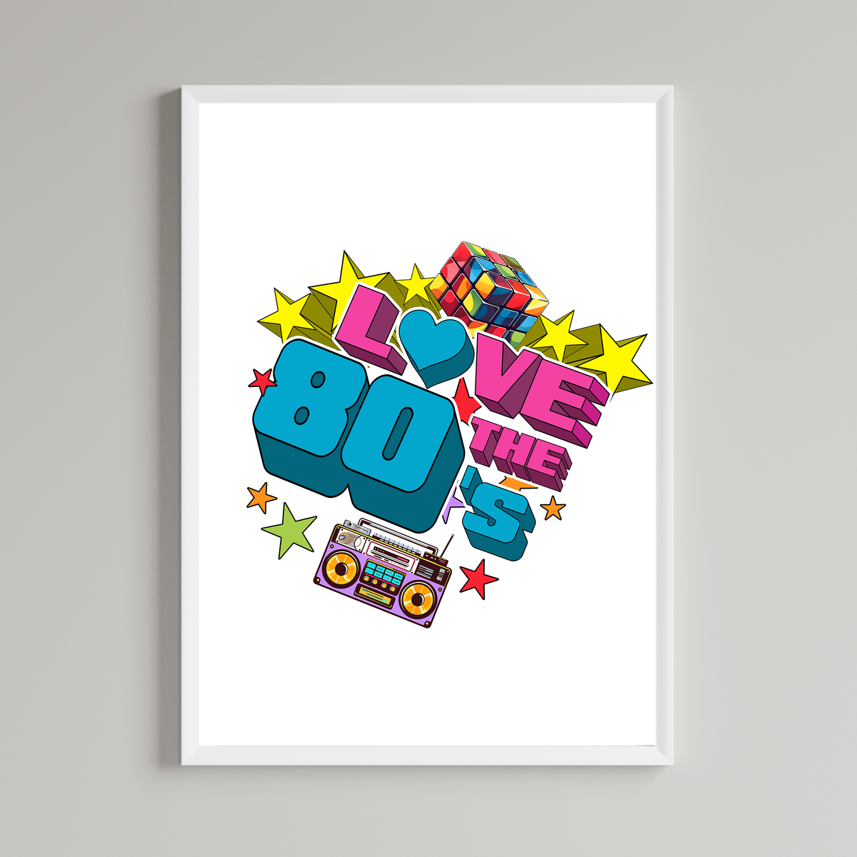 I Love The 80's Wall Art Print