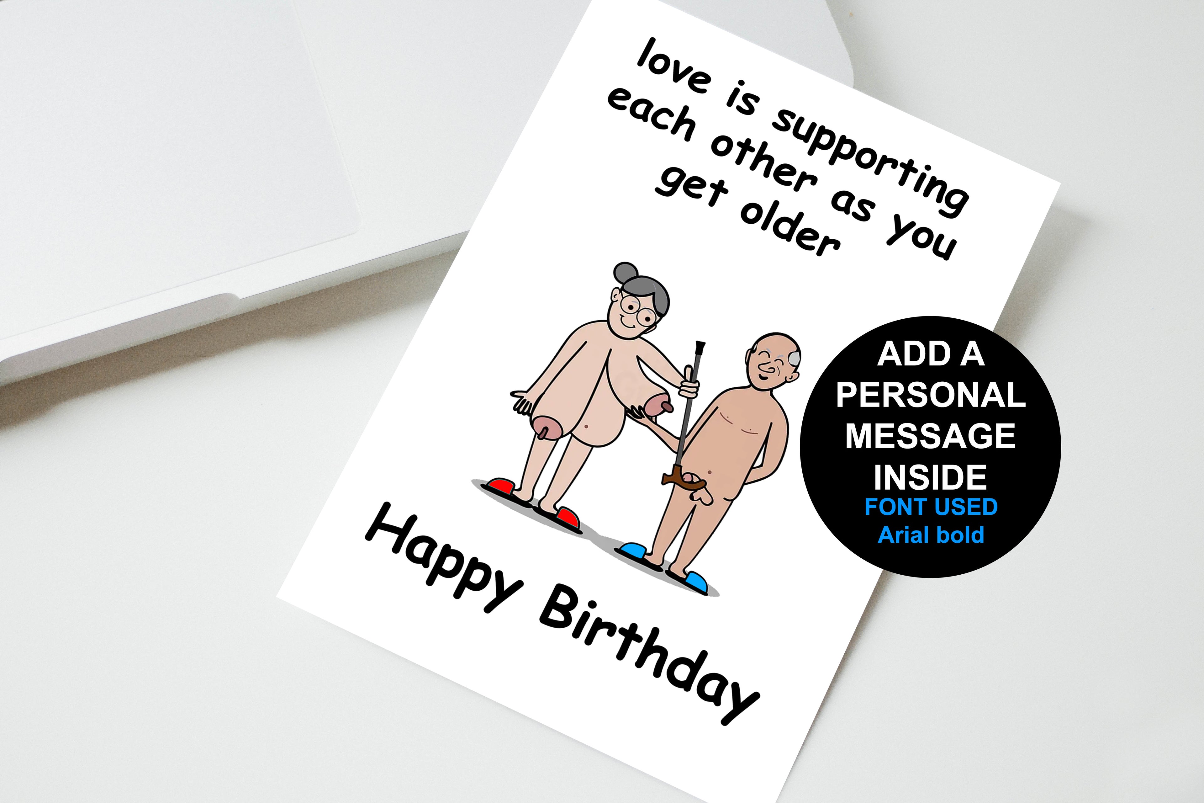 Love Is Supporting Each Other As You Get Older Personalised Birthday Card