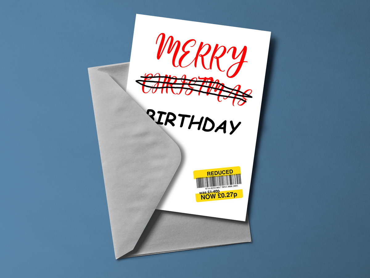 Merry Birthday Reduced Card