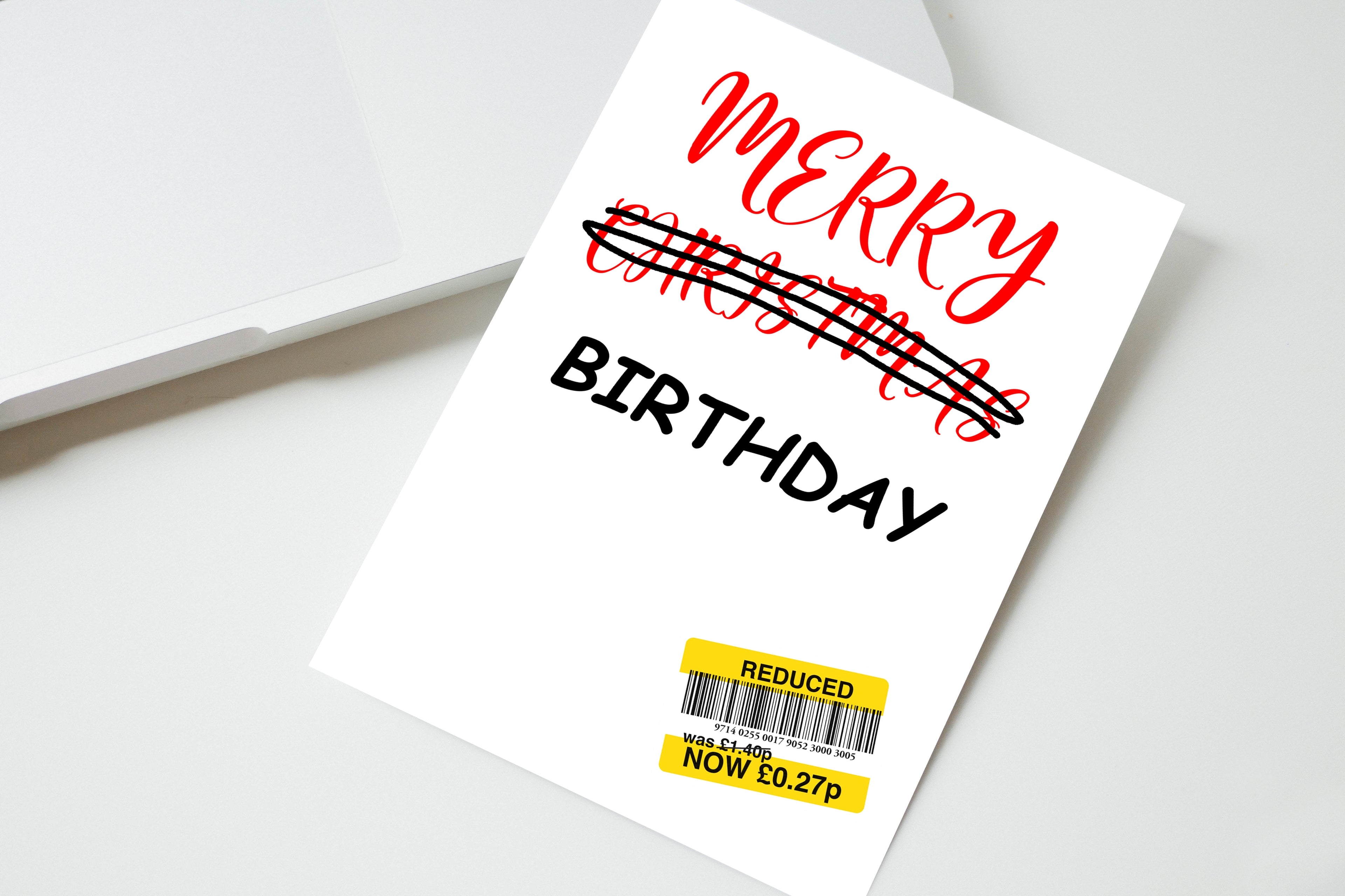 Merry Birthday Reduced Card