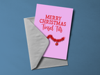 Merry Christmas Tinsel Tits Funny Card
