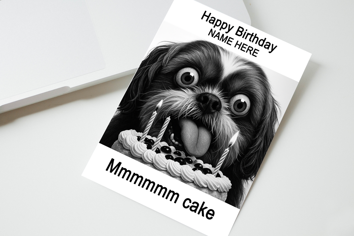 Mmmmm Cake Personalised Birthday Card