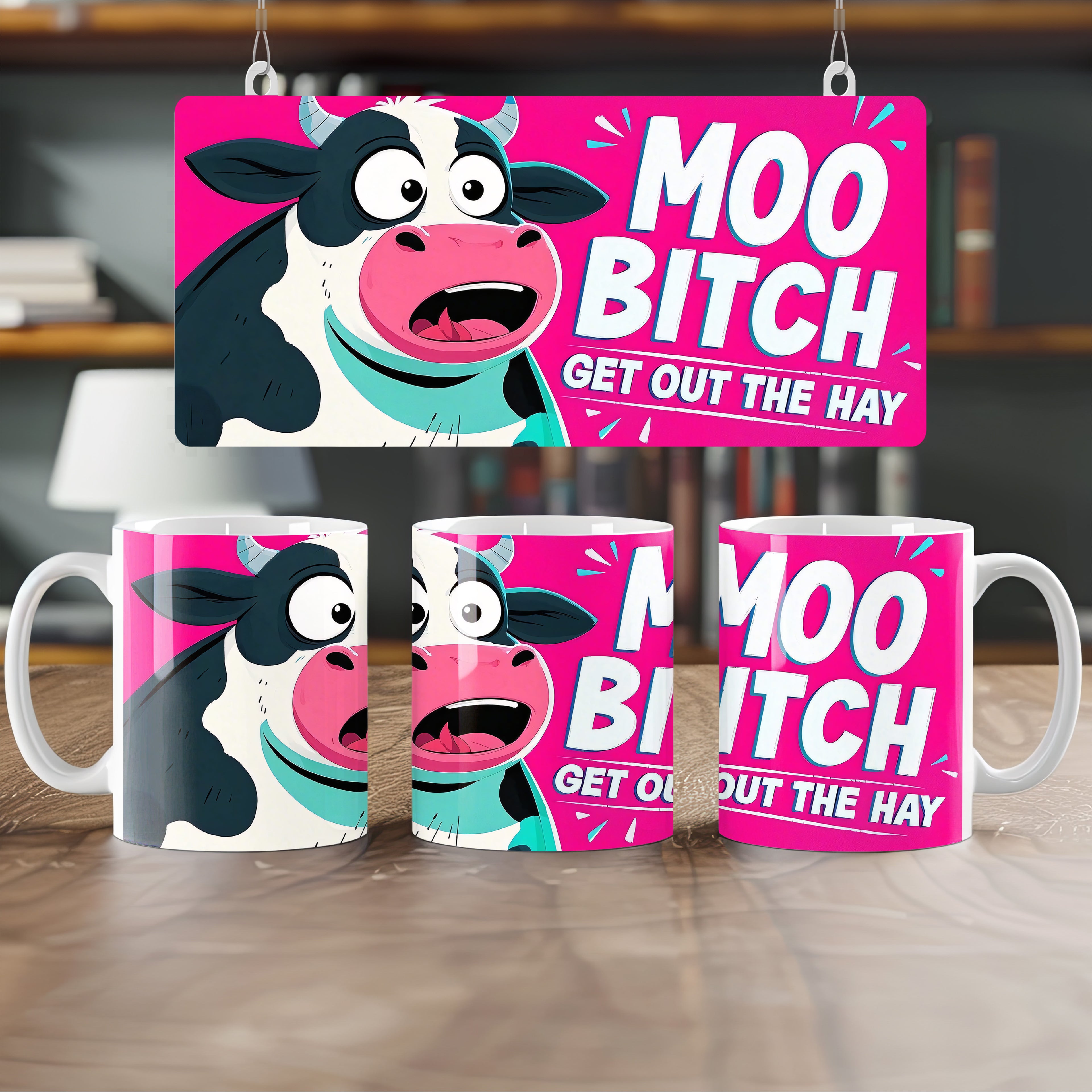 Moo Bitch Get Out The Hay Funny Mug