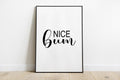 Nice Bum Black & White Print