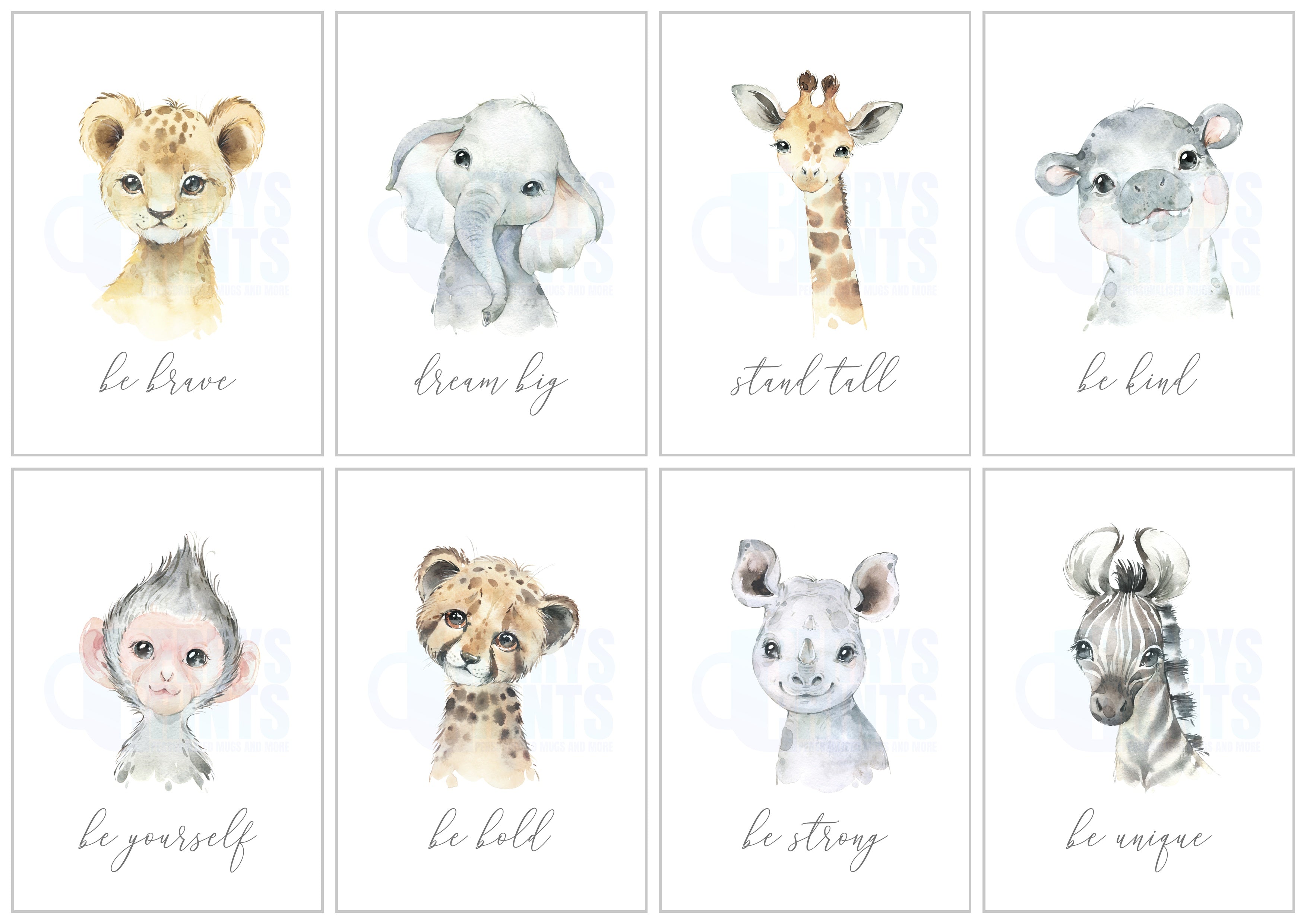 A3 Safari Prints Download