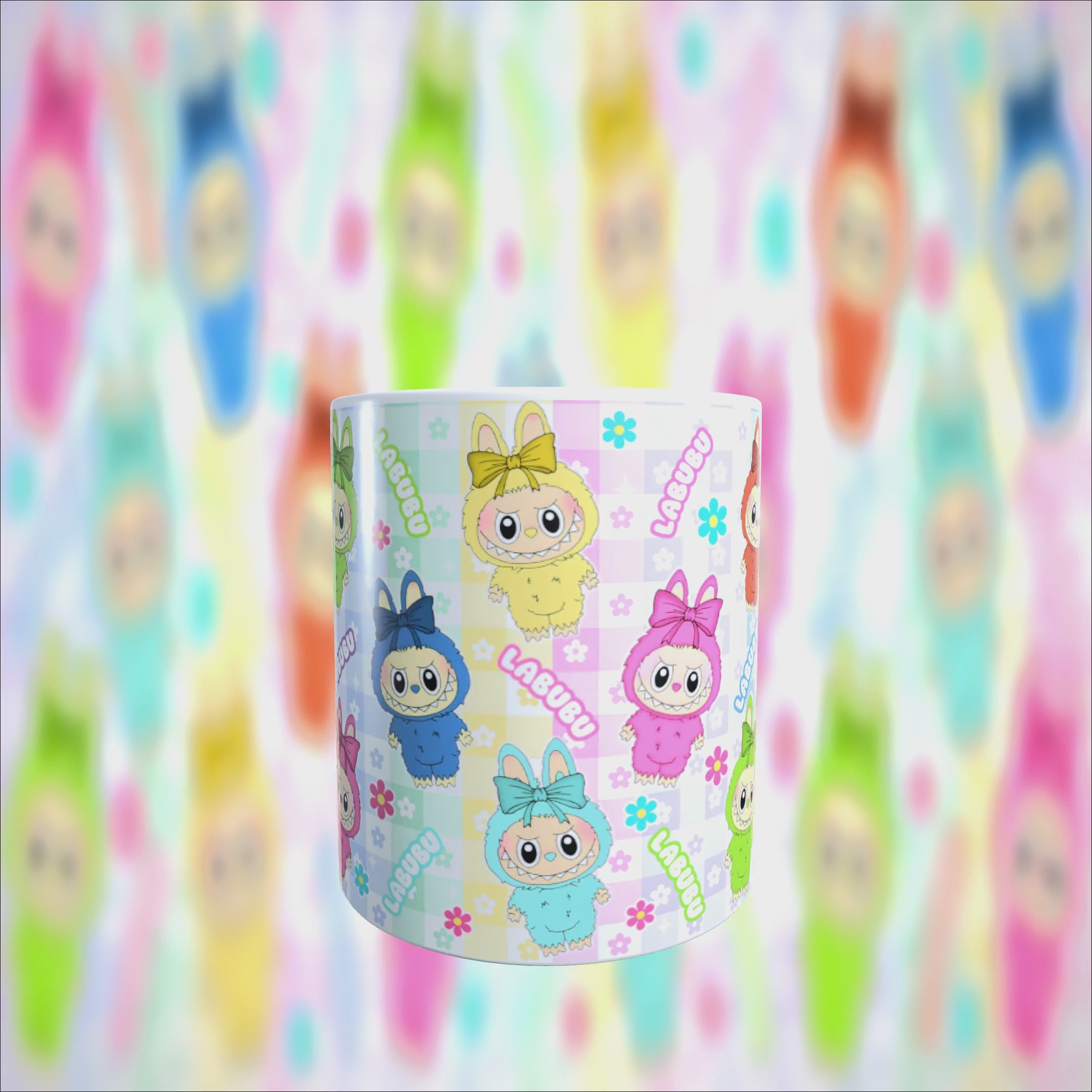 Pink Doll Cartoon 11oz Mug Bundle Png