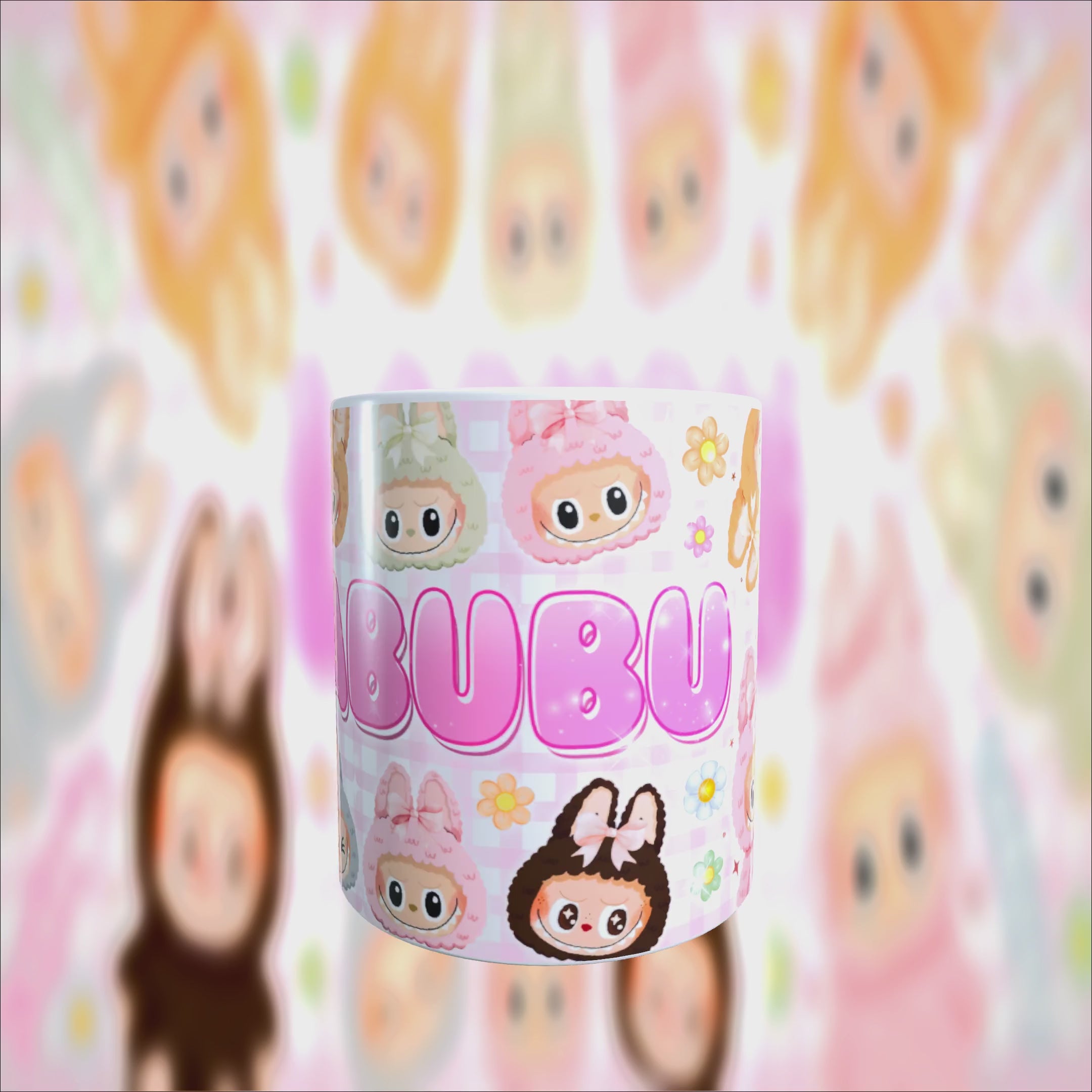 Pink Doll Cartoon 11oz Mug Bundle Png