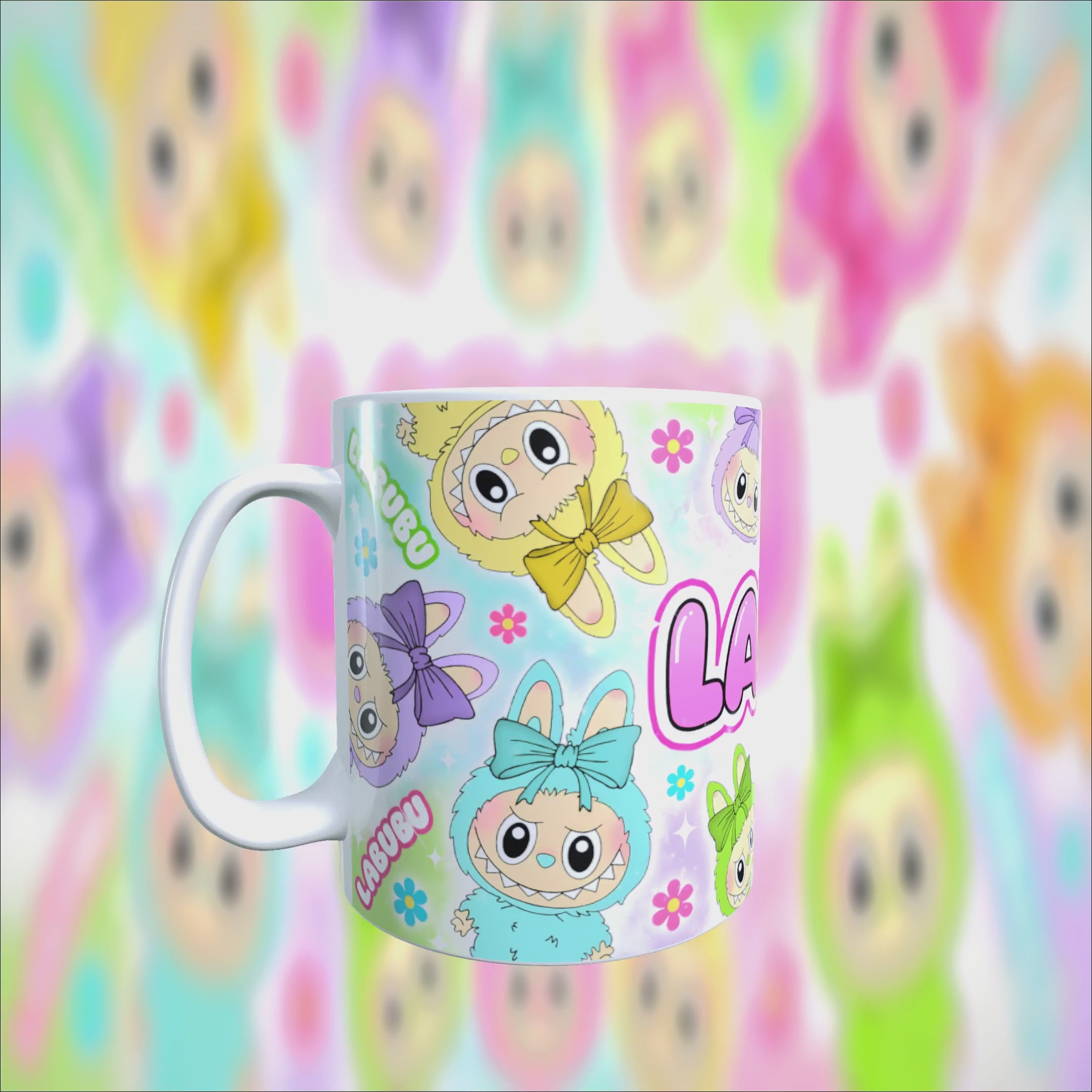 Pink Doll Cartoon 11oz Mug Bundle Png