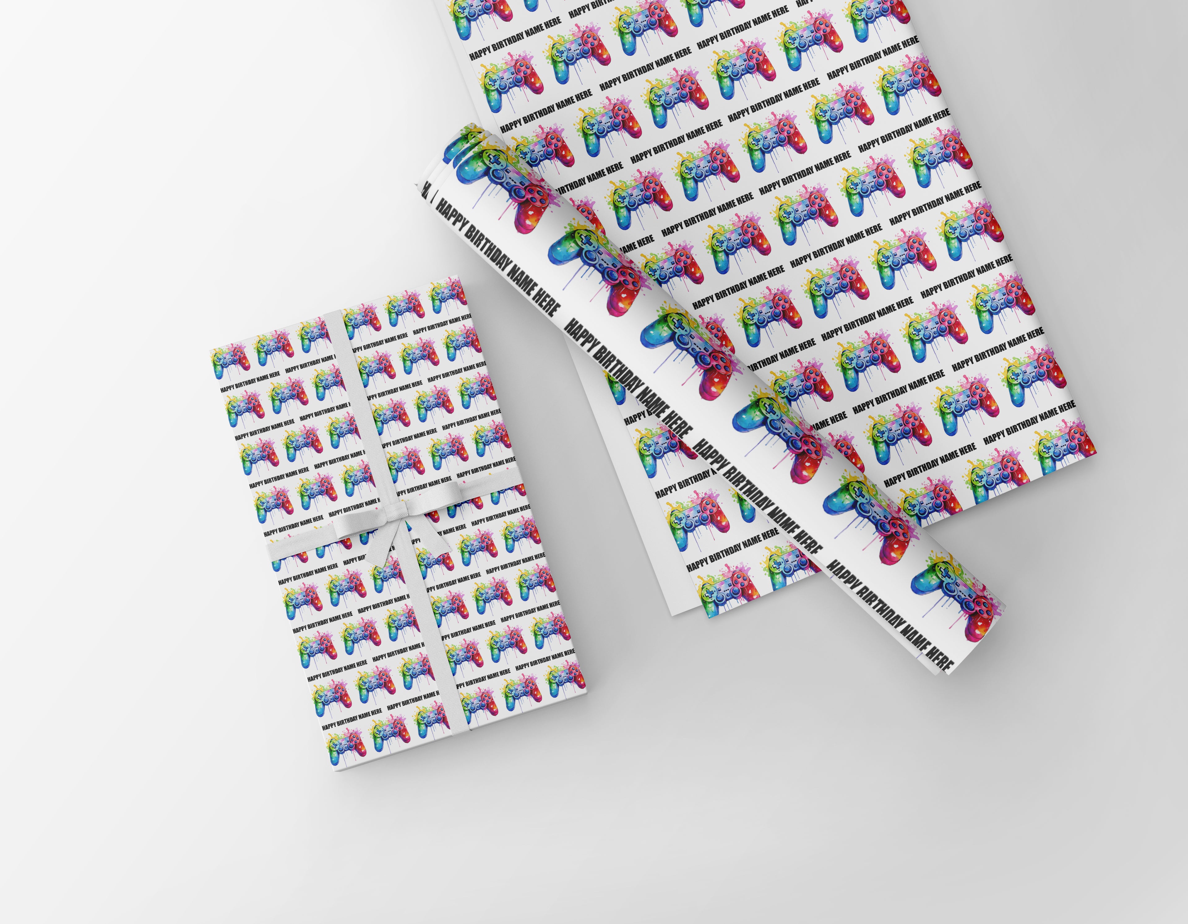 Playstation Controller Personalised Wrapping Paper