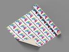 Playstation Controller Personalised Wrapping Paper back view - printed product by Perrys Prints