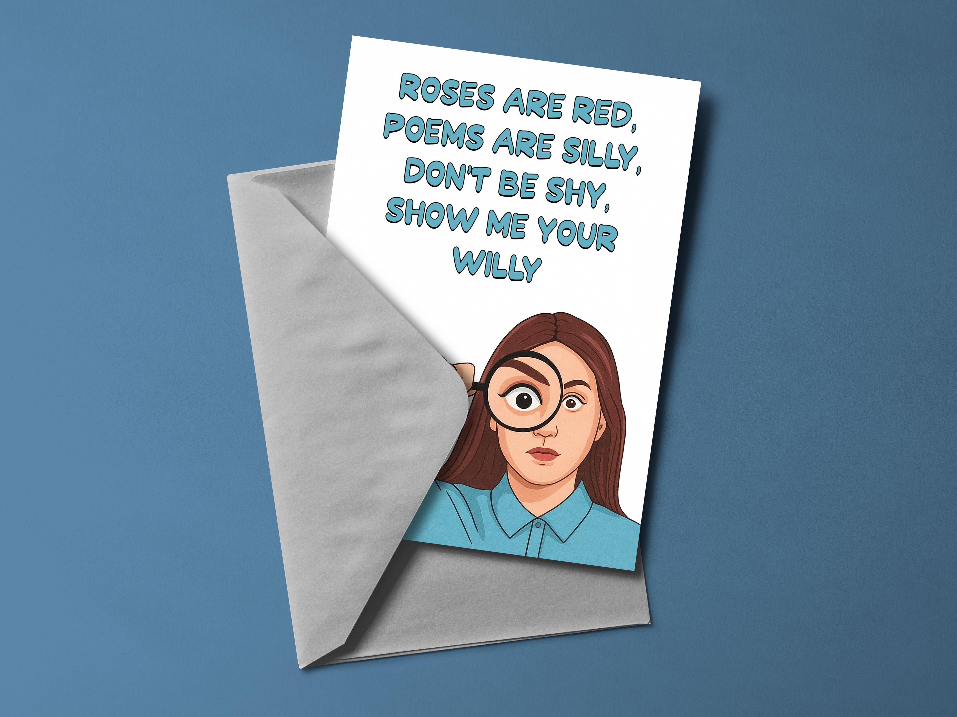 Roses Are Red Poems Are Silly Don't Be Shy Show Me Your Willy Card