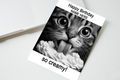 So Creamy Cat Personalised Birthday Card