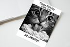 So Creamy Cat Personalised Birthday Card