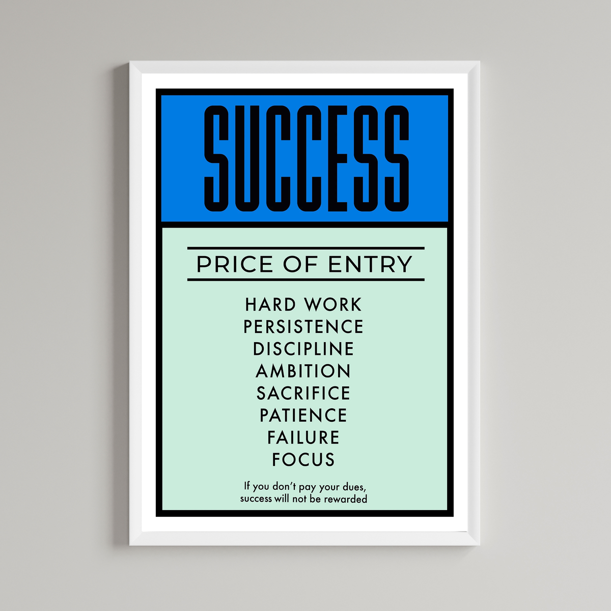 Success Monopoly Print