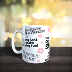 Teacher Affirmation Mug front view - white ceramic printed mug by Perrys Prints