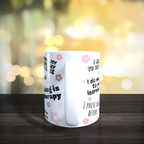 Teacher Affirmation Mug close up detail - white ceramic printed mug by Perrys Prints