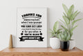 Thanks For Wiping My Bum When I Was Younger Fathers Day Print